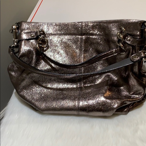 Coach Handbags - Coach Brooke Metallic Leather Tote Purse
